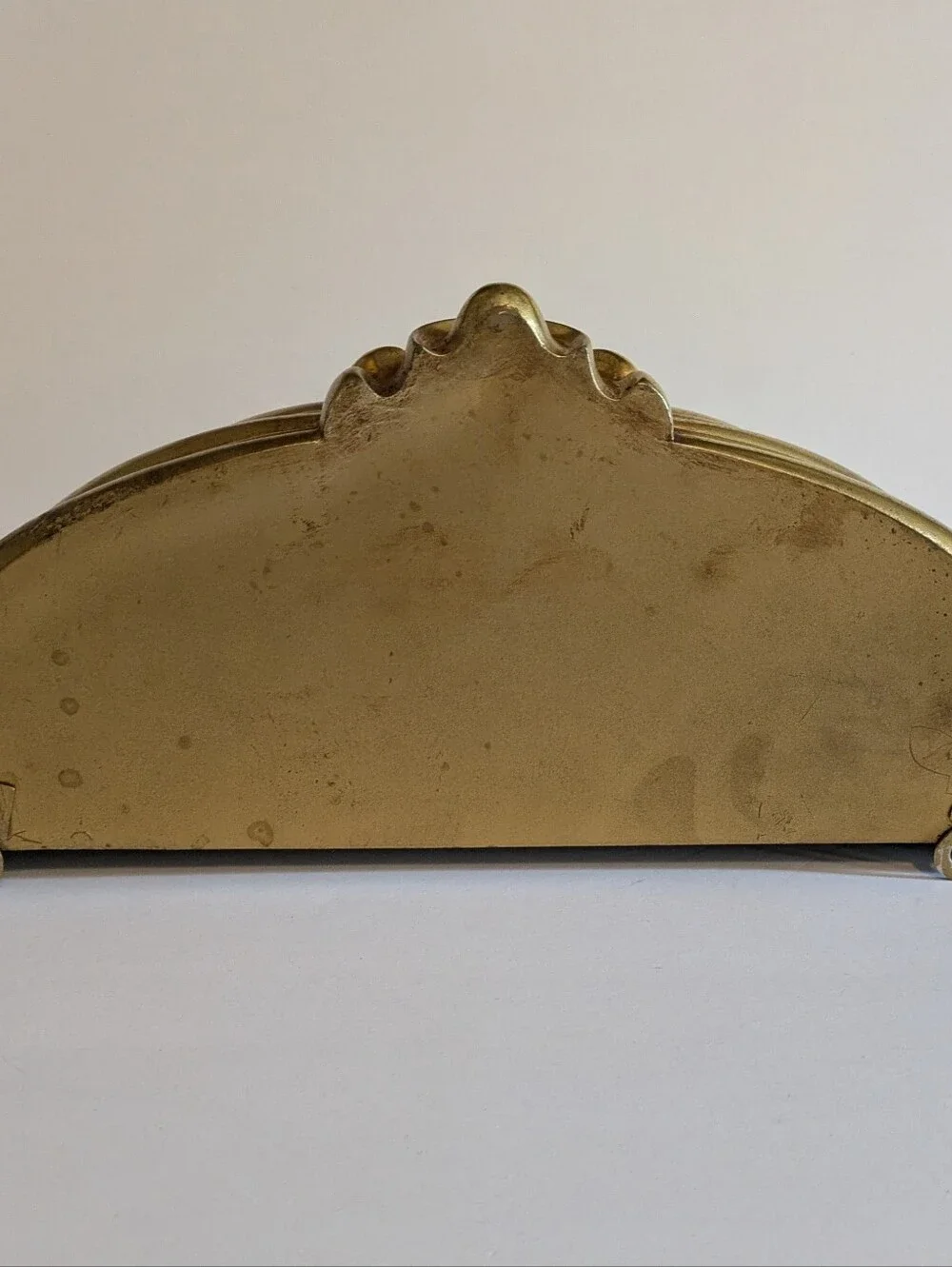 SYROCO Gold Decorative Wall Shell Pocket Shelf Includes Artificial Ivy 1962 VTG